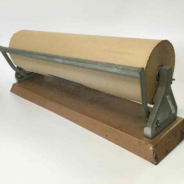 PAPER DISPENSER, Metal Base w Brown Paper